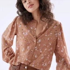 Aritzia Wilfred silk Naomi blouse sz XXS